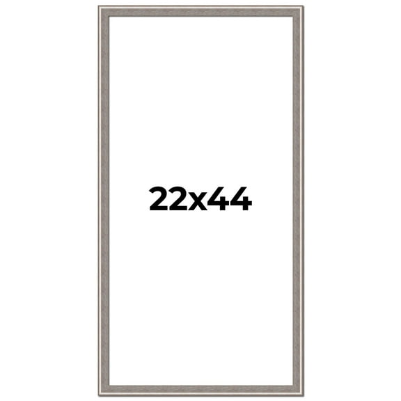 22x44 Frame Grey Real Wood Picture Frame Width 1.25 inches | Interior Frame Depth 0.5 inches | Hans