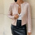 thumbnail image 2 of Lixiuxyad Women Trendy Jacket Color Block Sequin Short Jacket With Standing Collar For Women Casual Versatile Fashion Top Gold, 2 of 5