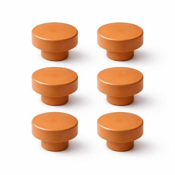Perillas de madera para gabinete CUT & PACK 40 mm, paquete de 6, color arena
