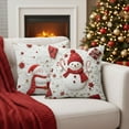 thumbnail image 6 of Yucurem Christmas Cushion Covers Set of 4, Christmas Tree Snowman Reindeer Santa Decorative Pillowcase for Home Sofa Living Room Couch Bed, 6 of 9
