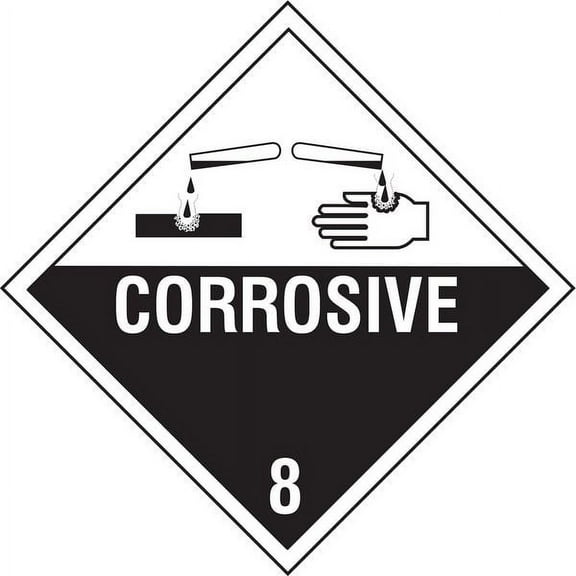 Stranco DOT Container Placard,10-3/4" Label W DOTP-0053-PS