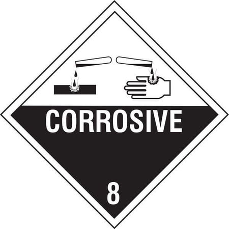 Stranco DOT Container Placard,10-3/4" Label W DOTP-0053-PS