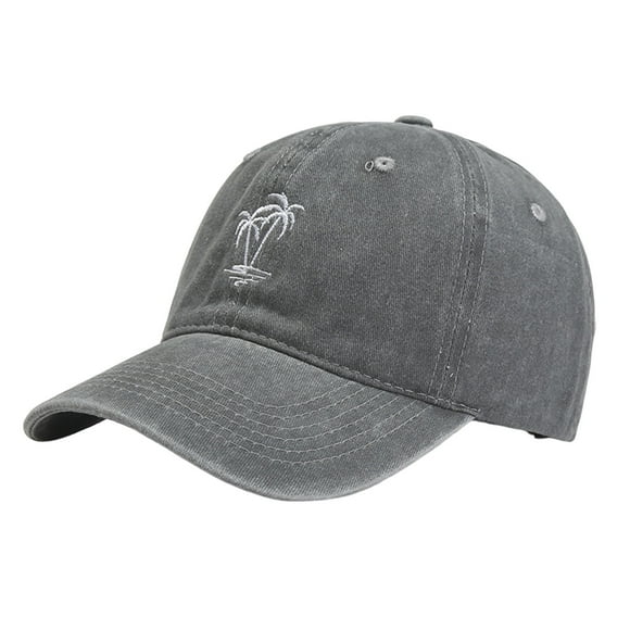 GDREDA Summer Hat Men Ladies Hat Fashion Baseball Cap Denim Buckle Outdoor Sunscreen Sunshade Hat，Grey