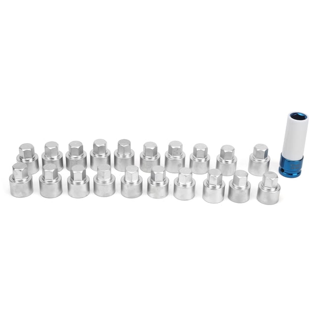 Herramiente de Quitamávelo de Llave de Tuerca de Tuerca Con Tuerca de Rueda Antihief de Stud 21pcs Con Llaves de Bloqueo de Toolbox 20 Toma de 17 mm