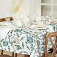 thumbnail image 4 of Fall Pumpkin Tablecloth 60 x 102 Inch Rectangle Autumn Blue Pumpkin Table Cover Waterproof Eucalyptus Leaves Table Cloth for Thanksgiving Picnic Dinner Table Home Kitchen Party Decor, 4 of 5
