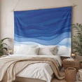 thumbnail image 3 of Ombre Blue Waves Tapestry for Bedroom Wall Hanging Tapestry, Abstract Art Gradient Modern Ceiling Backdrop Tapestries Poster Blanket Wall Decor for Teens Room Living Room Dorm 39" x 59", 3 of 8