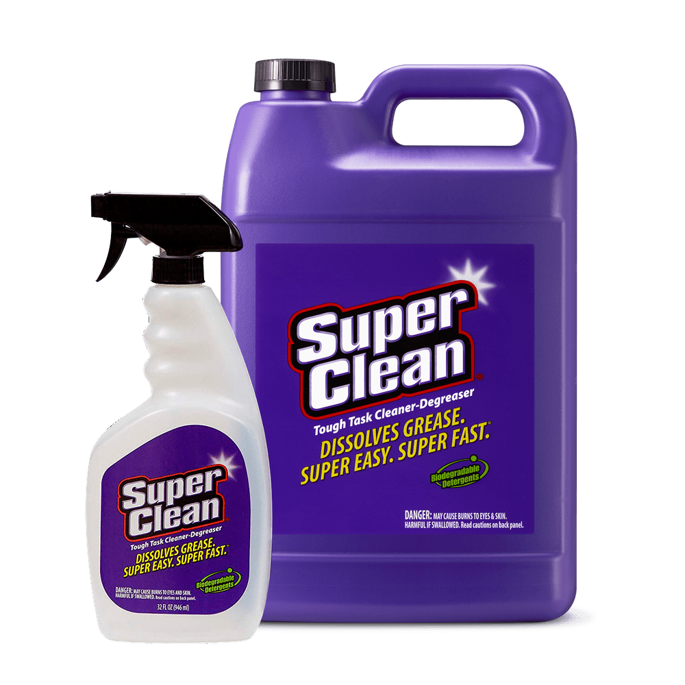 Super Clean Cleaner Degreaser 1 Gallon & 32oz Plastic Dilution Bottle