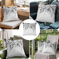 thumbnail image 4 of Throw Pillow Covers, Grey Tulip Eucalyptus Decorative Throw Pillow Covers 18x18 Inch, Spring Summer Botanical Floral Chic Square Linen Pillow Cases for Couch/Living Room/Sofa, 4 of 9