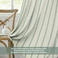 thumbnail image 5 of DriftAway Farmhouse Linen Blend Blackout Curtains for Bedroom Double Layers Striped Printed Linen Curtains Thermal Insulated Rod Pocket Back Tab for Living Room 2 Panels W52 x L108 Loden Green, 5 of 5