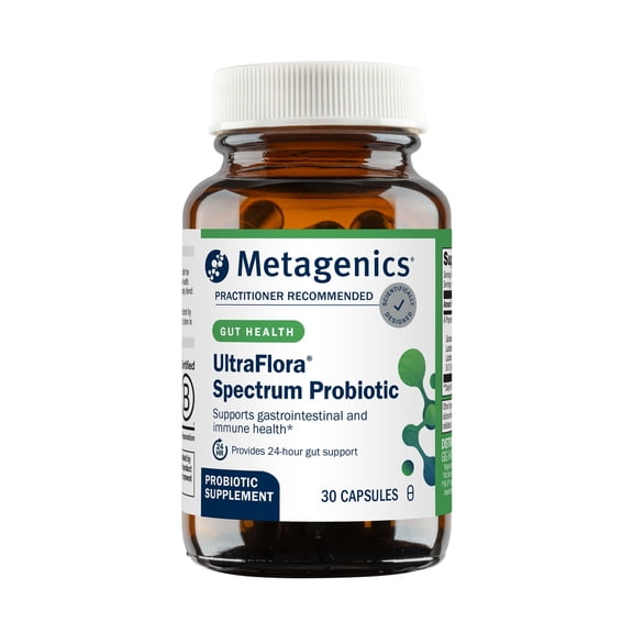 Metagenics UltraFlora Spectrum - Digestive & Immune Health Supplement* - Daily Probiotic - Non-GMO & Gluten-Free - 30 Capsules