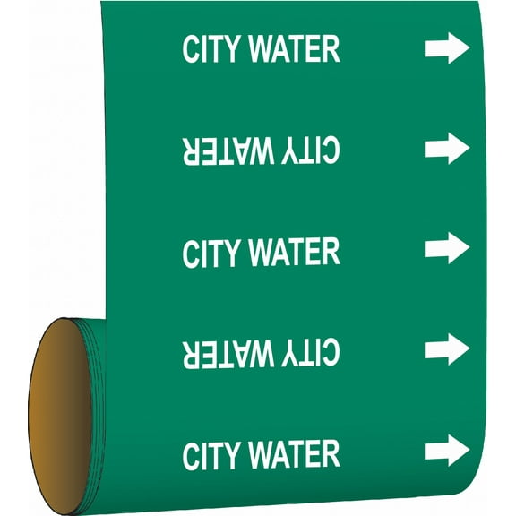 Brady Pipe Marker,City Water,8in H,8in W  41522