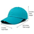 thumbnail image 4 of DALIX Unisex Unstructured Cotton Cap Adjustable Plain Hat in Teal, 4 of 8