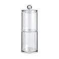 thumbnail image 4 of Cotton Round Holder with Lid, Clear Cotton Pad Dispenser for Bathroom Vanity, Shatterproof Countertop Organizer Apothecary Jar for Makeup Remover Pads & Skincare Routine Storage, 4 of 5