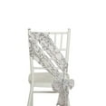 thumbnail image 2 of BalsaCircle 5 Silver Tulle Chair Sashes with Leaf Vine Embroidered Sequin Wedding Party Events Reception Decorations Supplies, 2 of 8