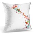 thumbnail image 1 of BOSDECO Housse de Coussin Artistique Colorée avec Notes de Musique 20x20 Pouces, 1 of 1