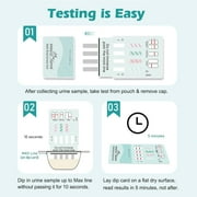 Easy@Home Multi-Drug Urine Test Kit, 4 Panel, At-Home Urine Drug Test, 10 Piece
