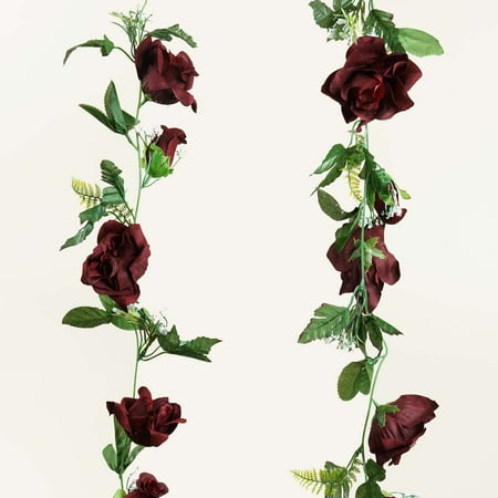 Efavormart 24 Ft Large Artificial Rose Garlands For Diy Wedding