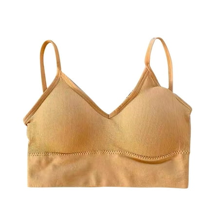 Ploknplq Camisole Tops for Women Push Up Bra Bralettes for Women Yoga Bra Sports Bra Tops Yoga Pad Sportswear Vest Tank Tops Push Up Bralette Top Sports Bras for Women Bras for Women Yellow One Size
