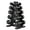 Black, variant on HolaHatha Hex Dumbbell with Rack, 5/10/15/20/25 lb (Black)