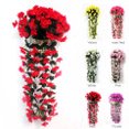 thumbnail image 1 of Wall Hanging Vine Valentine's Day Wedding Plastic Red Silk Flower, 1 of 7