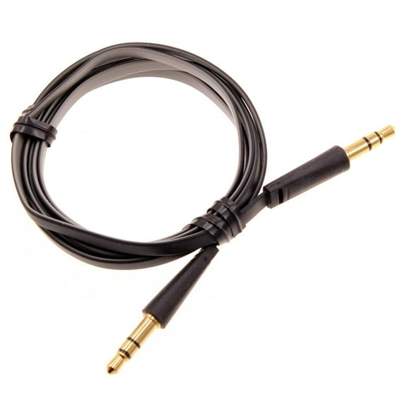 3.5mm Aux Cable Adapter Car Stereo Aux-in Audio Cord Speaker Jack Wire Black M1P for ASUS ZenFone Max Plus M1, ROG Phone, 8 5Q - AT&T Fusion Z, RADIANT Max 5G, Calypso 2 - Blackberry Classic