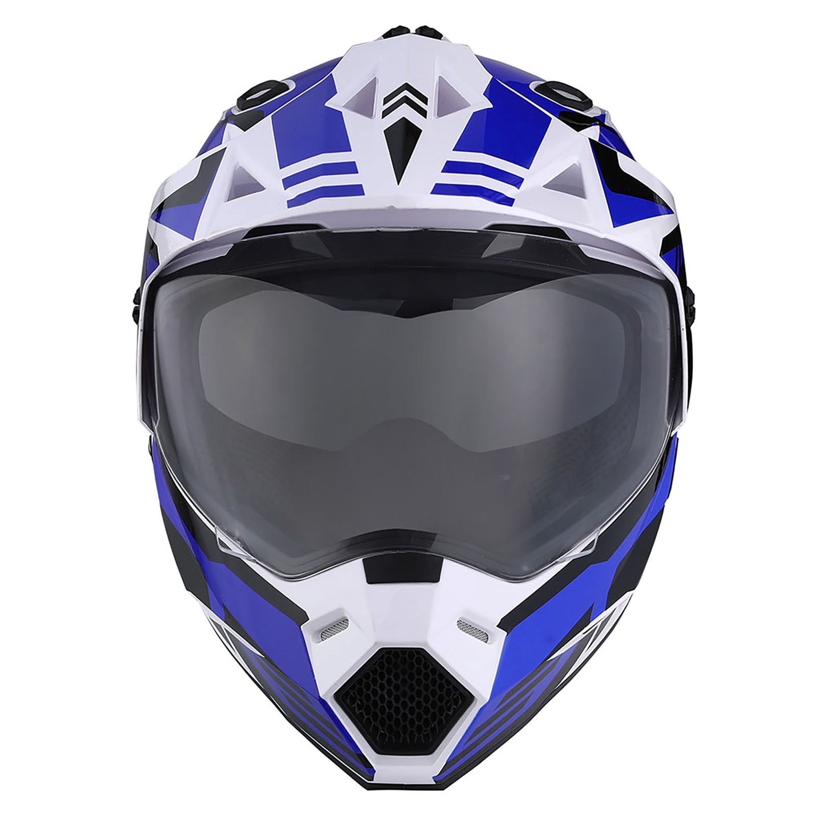 1Storm Youth Kids Dual Sport Dual Visor Motorcycle Motocross Off Road Full Face Helmet HF802Youth Storm Blue