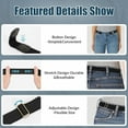 thumbnail image 6 of 4 Pcs No Buckle Belt Women Elastic Stretch, Buckless Belts Comfortable Invisible Belt For Jeans Pants Shorts, 6 of 7