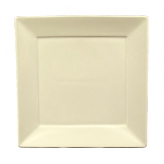 Tuxton China BEH-1016 10.13 in. x 10.13 in. Square Plate - Eggshell - 1 Dozen