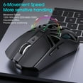 thumbnail image 3 of UHM Wireless Gaming Mouse with Lightweight Design/Screen Power Display/10000DPI/7 RGB Backlight/3 Mode USB-C/2.4G/Dual Bluetooth 5.3 Portable Rechargeable Gaming Mice for PC/Mac Computer Black, 3 of 9