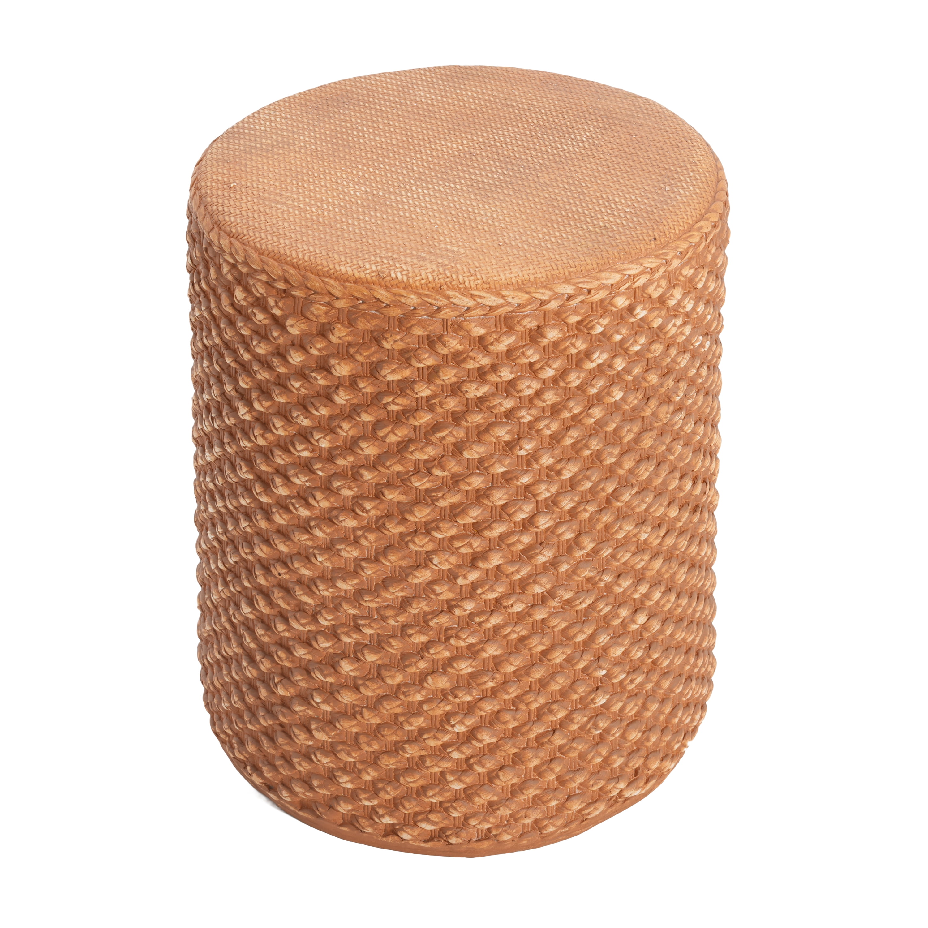 Round Side Table for Garden Balcony Deck, Brown