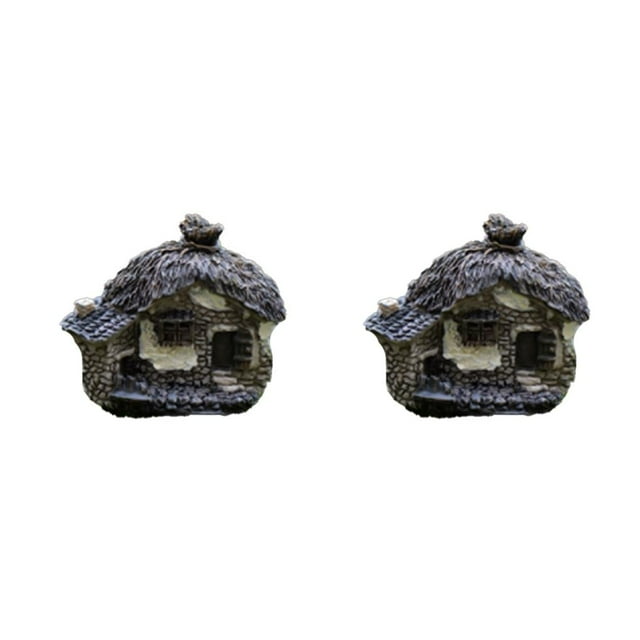 ZheElen Fairy Garden Kit Not Fade Easily Beautiful Eye-catching Lightweight Terrarium Decor Different Display Balcony Decoration Type 11 2Set
