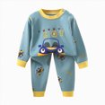 thumbnail image 3 of UAYOTSE Kids Thickened Thermal Pajama Set 6 12 18 24 Months 2T 3T 4T 5T 6T fit Pjs Soft Breathable Winter 2PCS Home Wear Size 3-4 Years, 3 of 3