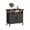Black, variant on Craftian Patio Rattan Wicker Bar Height Counter Table Storage Cabinet with with 2 Doors and Shelves,Bar Table, Deck Box - Brown