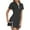 Black, variant on Workout Sets for Women Slim Soft Stretch Zipper Short Sleeve Polo Dress with Shorts Sport Set for Golf Activitywear