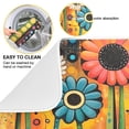 thumbnail image 3 of Yayeee Dish Drying Mat for Kitchen Counter Ultra Absorbent Easy Clean Pad 18x16", Red Colorful Flowers with Dots, 3 of 7