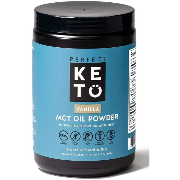 Perfect Keto MCT Oil, C8 Powder Coconut Medium Chain Triglycerides for Pure Clean Energy