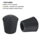 thumbnail image 4 of Uxcell 20Pcs Tapas de patas de silla, 3/8" tapas de pies de PVC antideslizantes, protectores de piso de patas de silla en arco, negro, 4 of 7