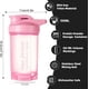 thumbnail image 5 of Protein Shaker, 500ml Botella para Proteina de Coctelera, Botella agitadora para de Suplemento Fitness y Deportes, Sin BPA y Leak Proof, lavable, vaso para proteina (Rosa), 5 of 5