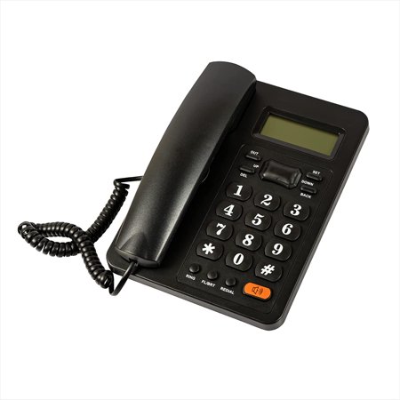 Corded Telephone Landline Telephone, Dual Interface Wired Telephone Big Button Landline Phones with Caller