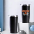 thumbnail image 4 of Chicago Cup with Lids and Straws Insulated Stainless Steel Tumbler Travel Coffee Mug Football Gifts 20 Oz, 4 of 6