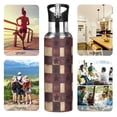 thumbnail image 7 of Yayeee 33oz Insulated Water Bottle Double Wall Stainless Steel with Flip Straw Lid, Star Spangled Squares, 7 of 7