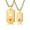 Gold Her Queen, variant on 2 pcs Gay & Lesbian Pride Necklaces Set for Men and Women - Dog Tag Titanium Pendants His King Her Queen SN125