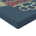 thumbnail image 2 of Ambesonne Vintage Fitted Sheet, Words for Bikers, Queen Size, Pale Yellow Slate Blue, 2 of 3