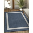 thumbnail image 5 of CAMILSON Bordered Washable Indoor Outdoor Area Rug Blue 6 x 9, 5 of 9