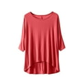 thumbnail image 3 of Nrmvnmi Sleep Shirts for Women - Pajama Tops for Women,Modal Round Neck Solid Color Pajamas Top, 3 of 3