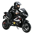 thumbnail image 2 of Floseru 49cc 4-Stroke Pocket Bike,Mini Gas Motorbike,Off Road Trail Bike Dual Headlights Rubber Handlebar 1.8L Gas Tank Motorcycle Strong Power 330 LBS Mini Bike Motorcycle, 2 of 10