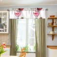 thumbnail image 3 of Yayeee Kitchen Valance Rod Pocket 54" x 18" Living Room Window Curtain, Strawberry Ice Cream Pattern, 3 of 6