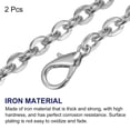 thumbnail image 3 of Unique Bargains 24'x0.22' Purse Chain Strap, 2Pack Purse Handle Shoulder Bag Replacement Strap, Silver, 3 of 5