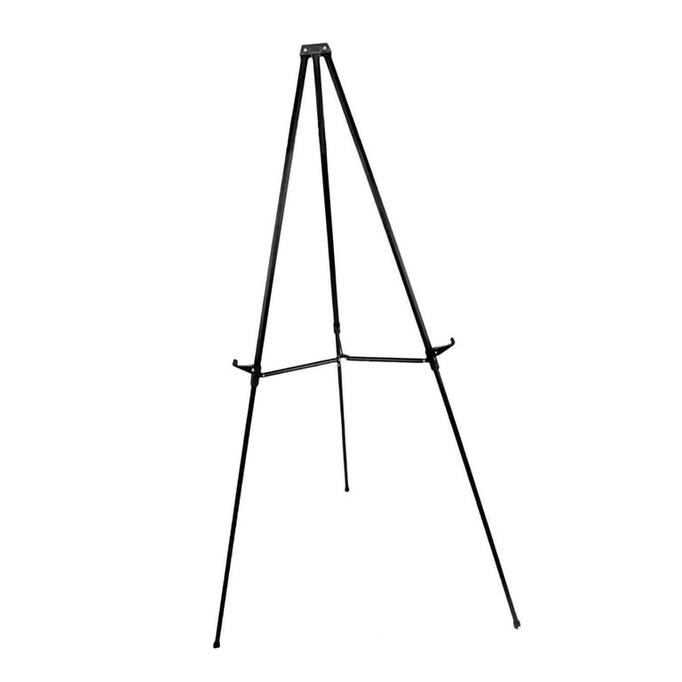  Acrux7 2 Pack Easel Stand for Display, 63 Inch Foldable  Portable Easels for Signs, Black Metal Tripod Easels Poster Easel for  Wedding Sign Painting