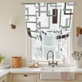 thumbnail image 2 of Tie Up Curtains for Windows Mid Century Abstract Green Valance Adjustable Balloon Curtain Geometric Modern Tie Up Shades for Kitchen Living Room Bedroom Privacy Curtain Drape 34x45 Inch, 2 of 9